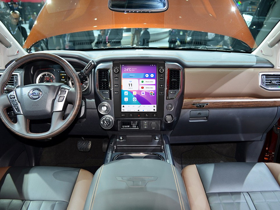 12.1Inch Touch Screen Head Unit For 2016--2019 Nissan Titan GPS Navigation Multimedia Player Android Wireless Carplay