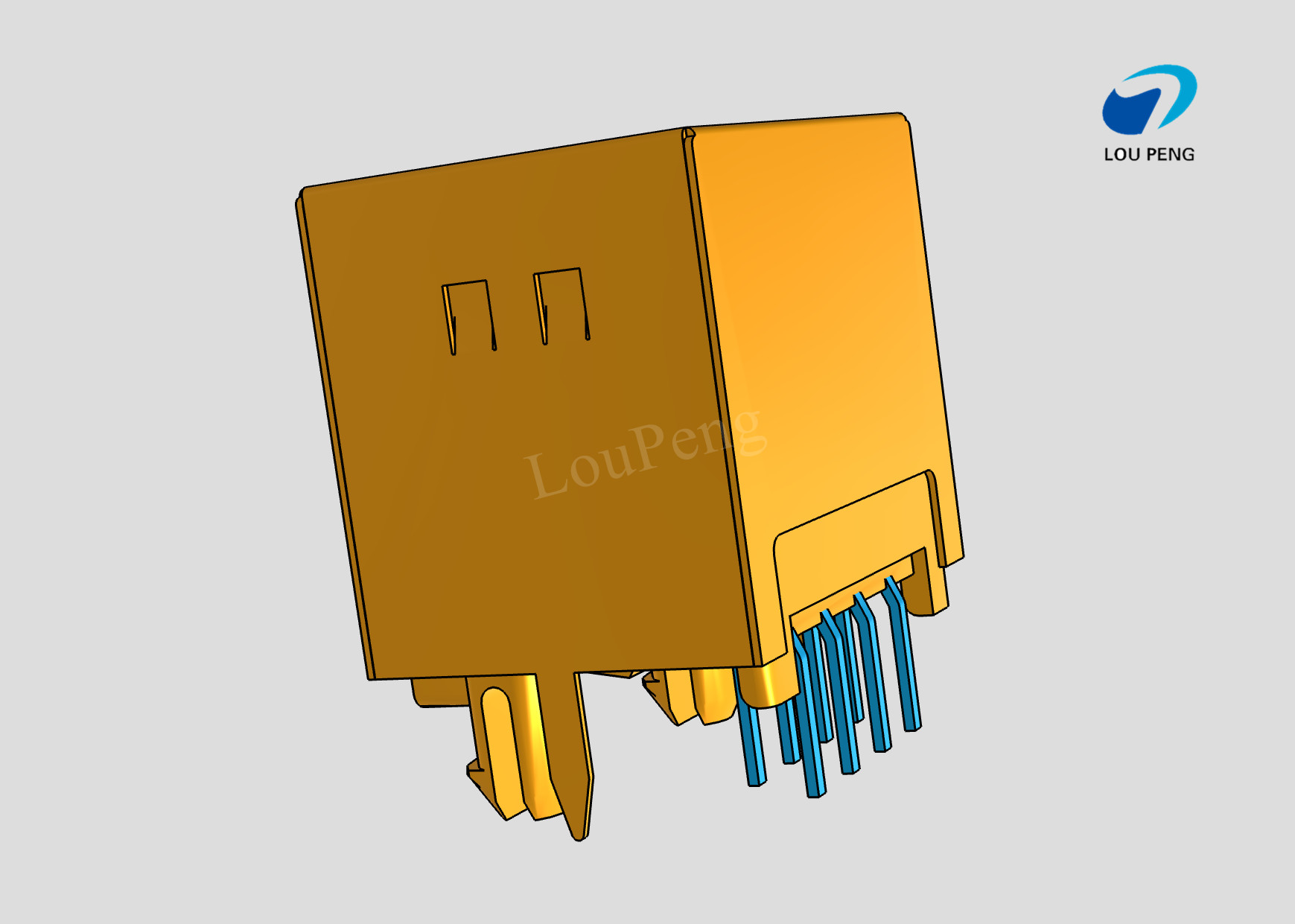 RJ45 jack cat.5 THT vertical