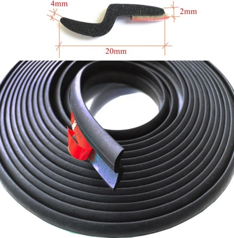 Engine Cover Edge Trim Noise Car Door and Window Rubber Strip Seal with Custom Color
