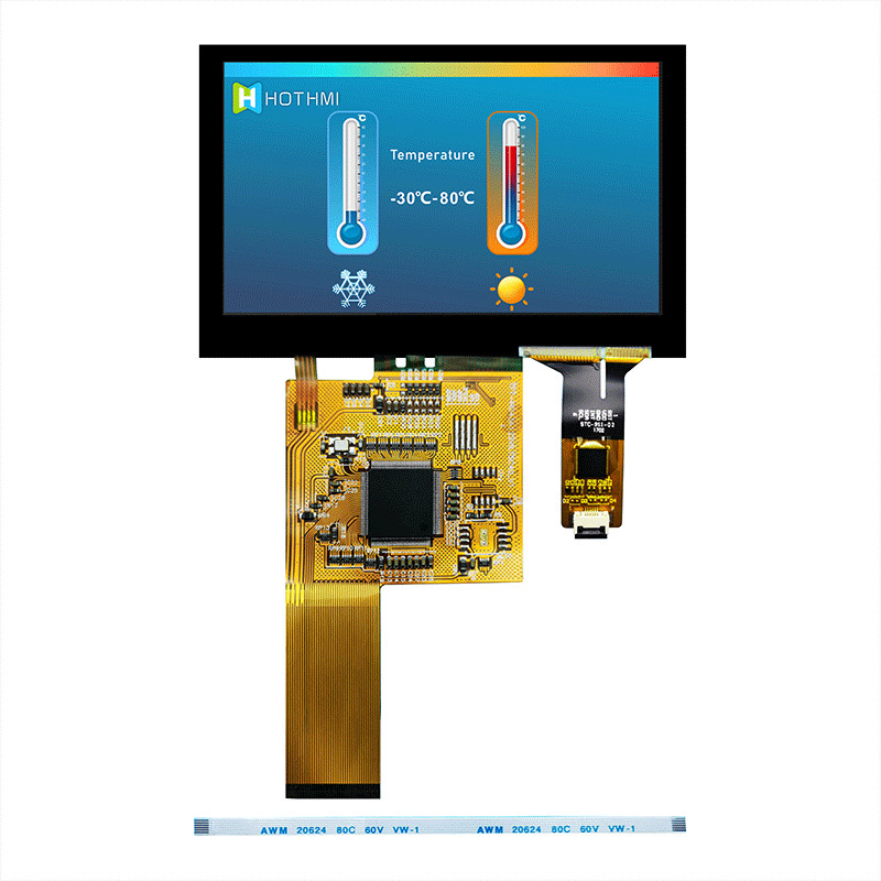 4.3 Inch 800x480 TFT Lcd Monitor Pcap Monitor TFT LCD Display Manufacturer