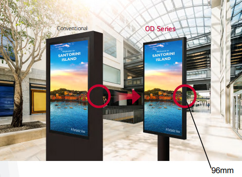 55 Inch 3000 Nits Restaurants Digital Menu Board Stand High Brightness