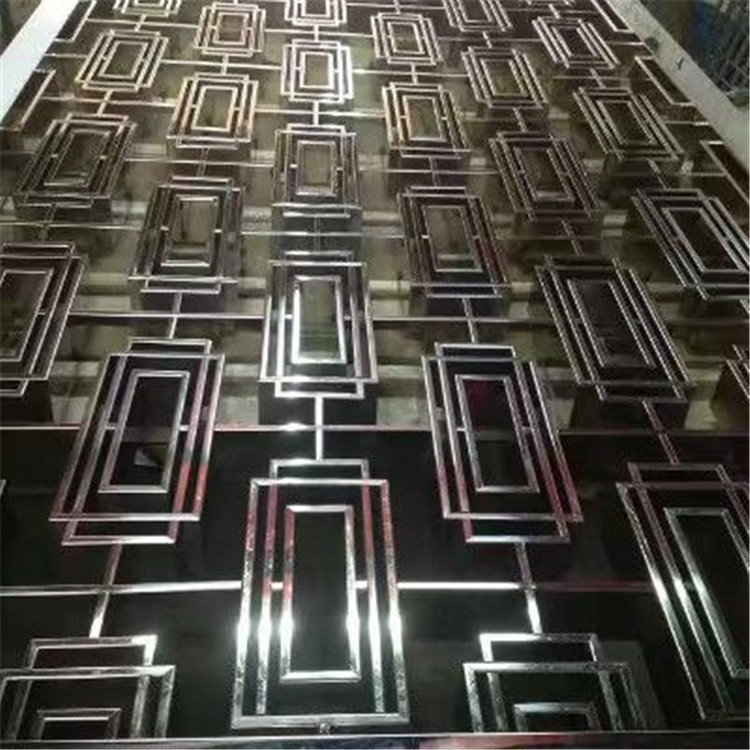 restaurant wall divider 3D decorative panel stainless steel screen
