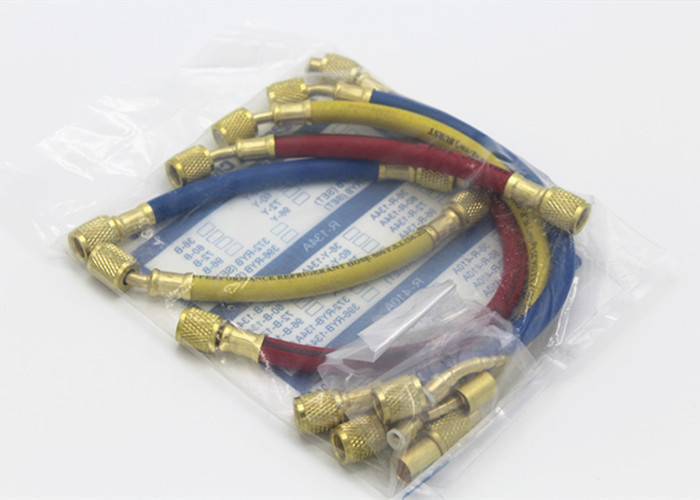 Flexible Brass Refrigerant Charging Hose Refregirator Fittings Parts Smooth Surface