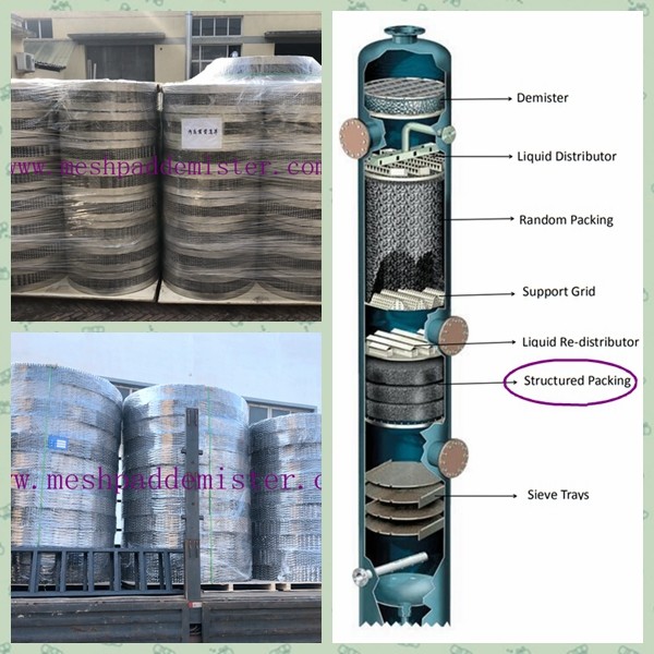 High Efficiency Metal Plate Tower 700y Distillation Packing