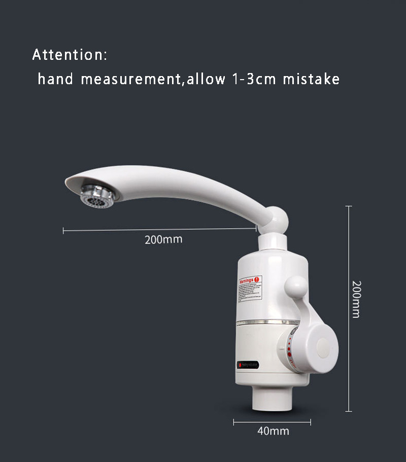220V Instant Heating Water Faucet IPX4 Fast Electric Heating Water Tap Plastic Material