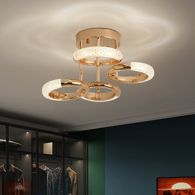 JYLIGHTING Modern Exquisite Moon Living Room Back Wall Acrylic Wall Lamp Creative Personality Bedroom Bedside LED Wall Lights Modern Pendant Light
