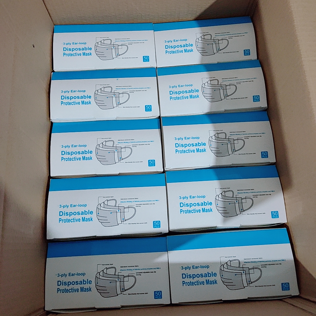 blue Layers Ffp2 Face Mask Disposable Non Woven Face Mask