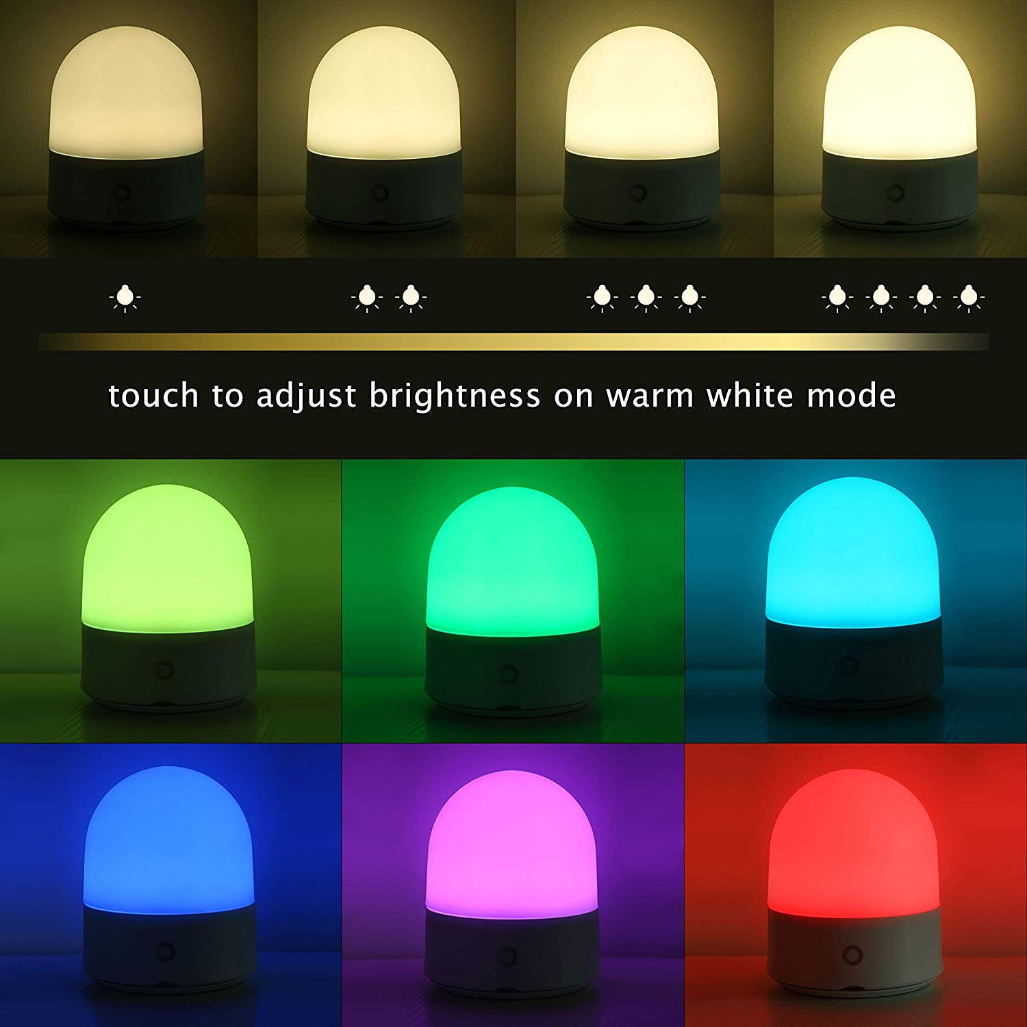 3D Silicone Baby Night Light Bedside Lamp