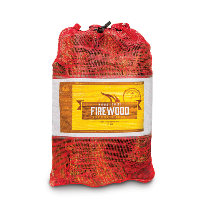 46*76cm Reusable Poly Mesh Drawstring Firewood Bag for Packing Onions in Canada Size