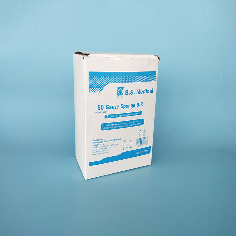 OEM Medical Gauze Fabric Absorbent Sterile Blue Loop Medical Wound Dressing