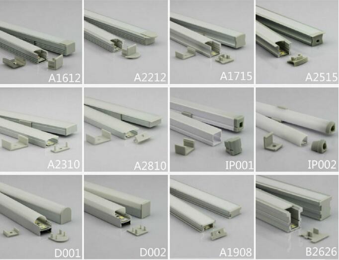 U type Corner Led aluminum extrusion profiles led profiles made from shenzhen with 1/2/3 meter length
