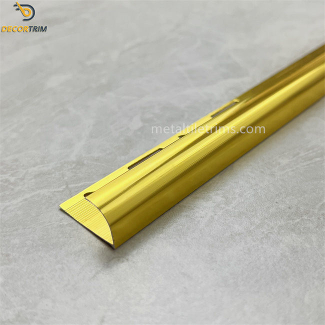 Round Edge Metal Tile Trim 3000mm Length 6063 T5 Aluminium Corner
