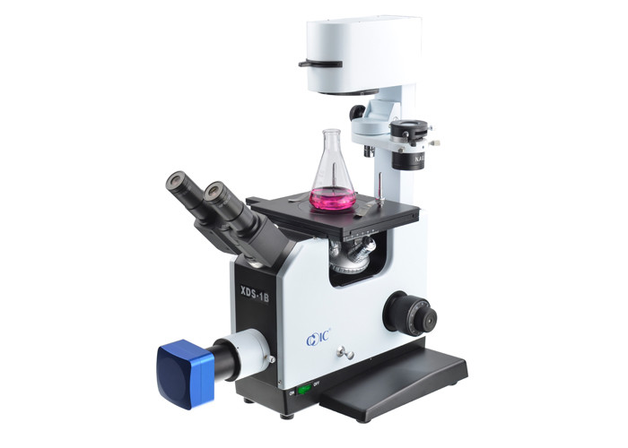 Biological Trinocular Inverted Optical Microscope 25X Phase Contrast Objective