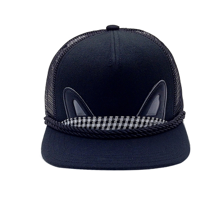 Blank 6 Panel Toddler Flat Bill Hat , Flat Brim Trucker Hat Eco Friendly