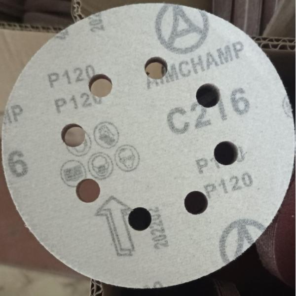 5 inch 80Grit 8Hole Random Orbital Sanding Disc with Hook and Lock Backing