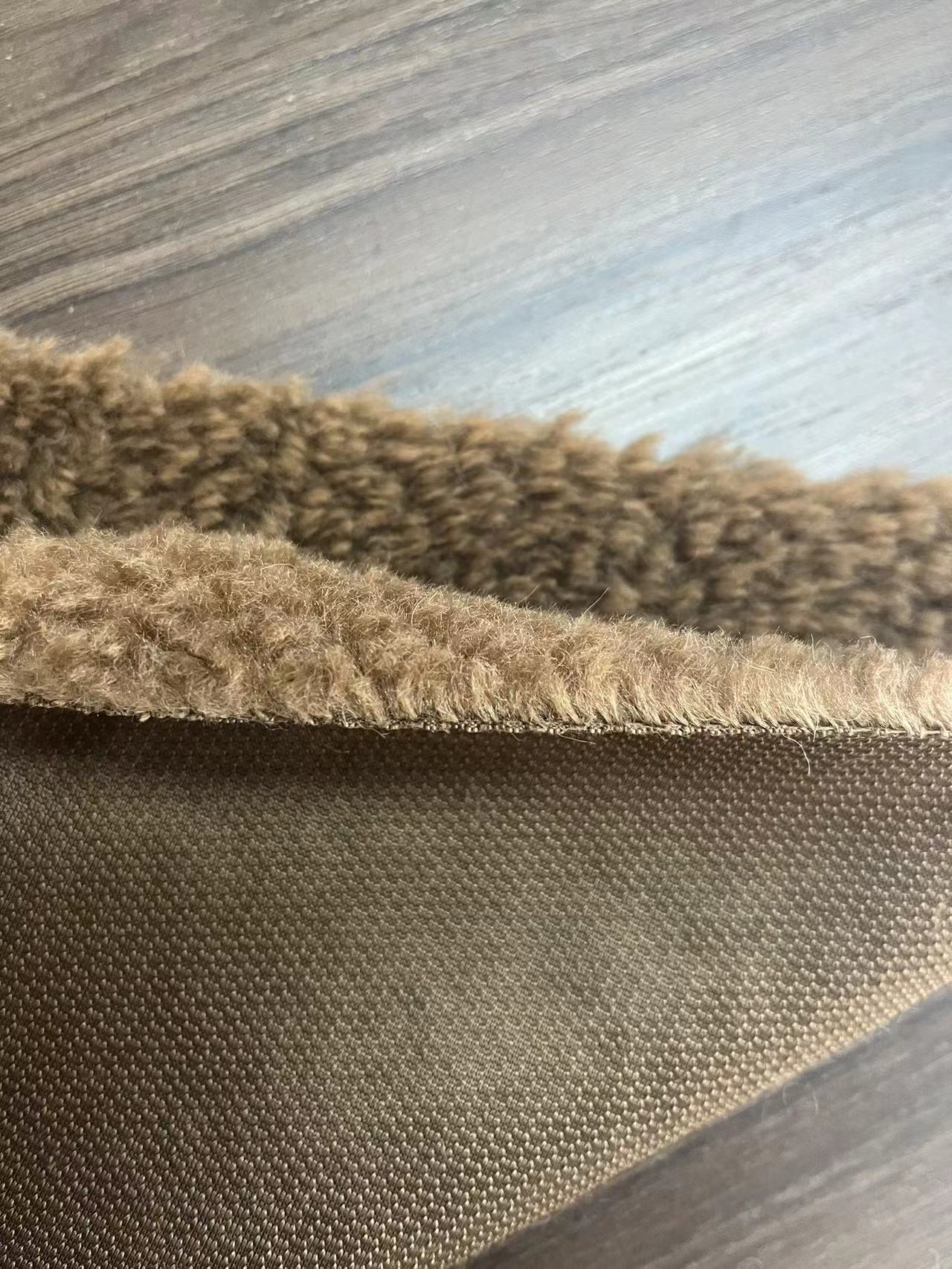 Artificial Soft Plush Faux Fur Sherpa Teddy Fabric with Front Material 100% Polyester