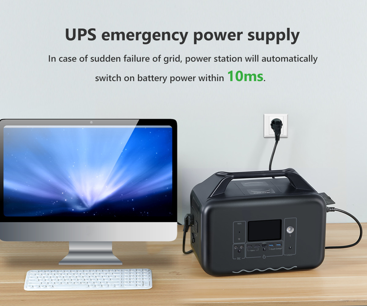 High Capacity 1008wh 1000w Portable Generator Power Station Solar Outdoor Camping