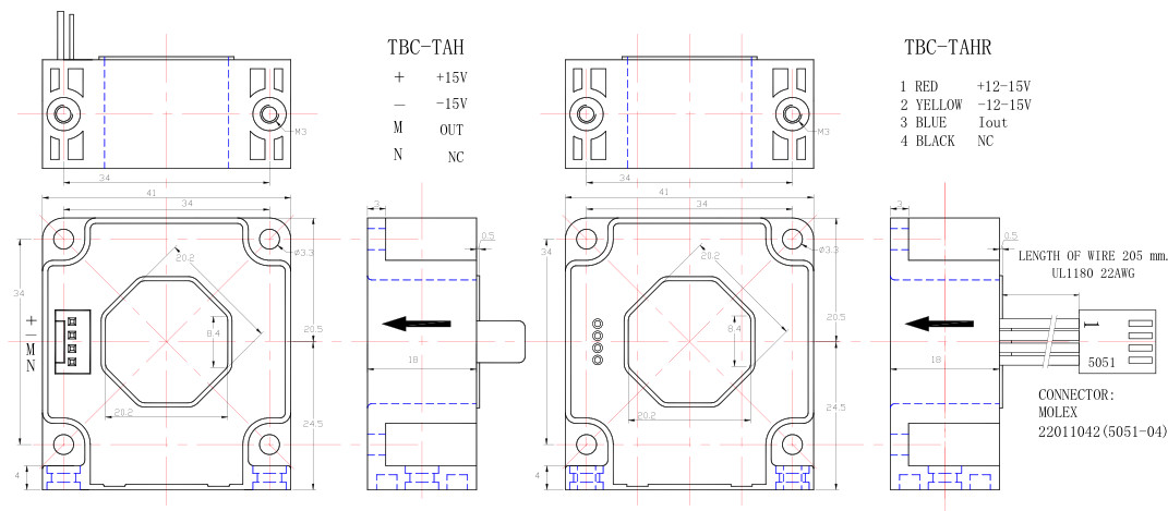 High Accuracy 0.2% Hall Effect Current Sensor 100a For Variable Speed Drives