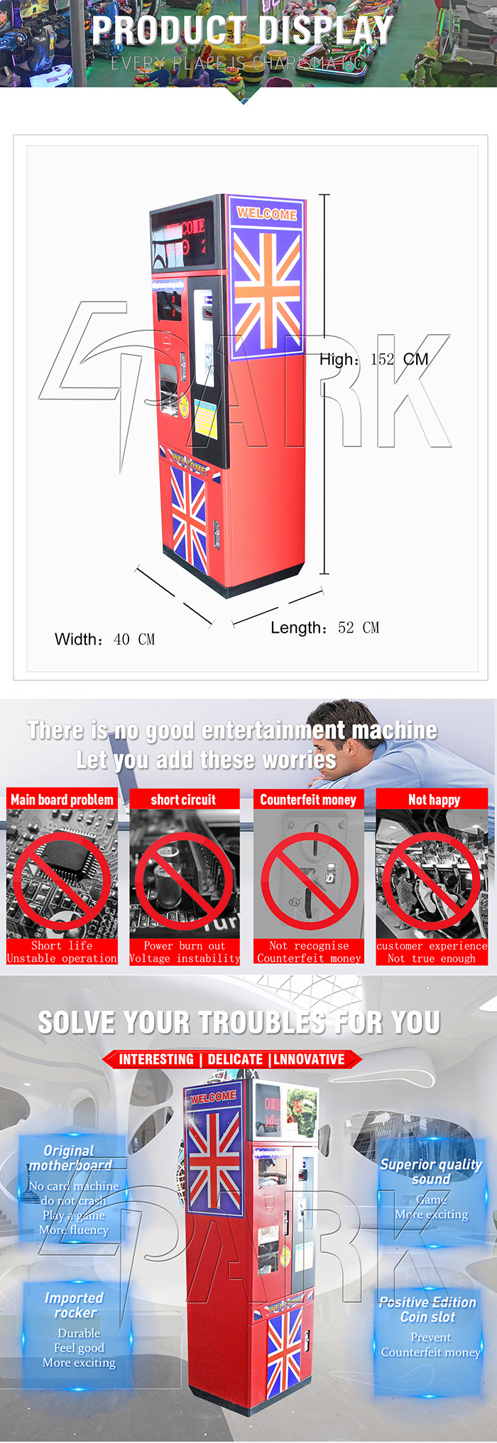 British Style Coin Change Machine / 1 Player Coin Vending Machine