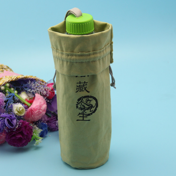 Long Round Bottom Packaging Drawstring Bag For Bottle Package Easy To Carry