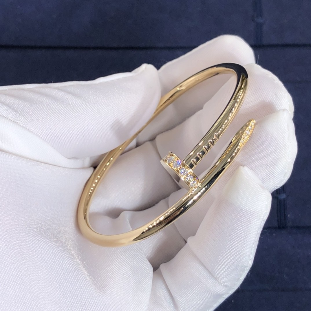 New Fashion Jewelry Bracelet Pure 18k Gold Cartie Juste Un Clou Bracelet With Natural Real Diamonds