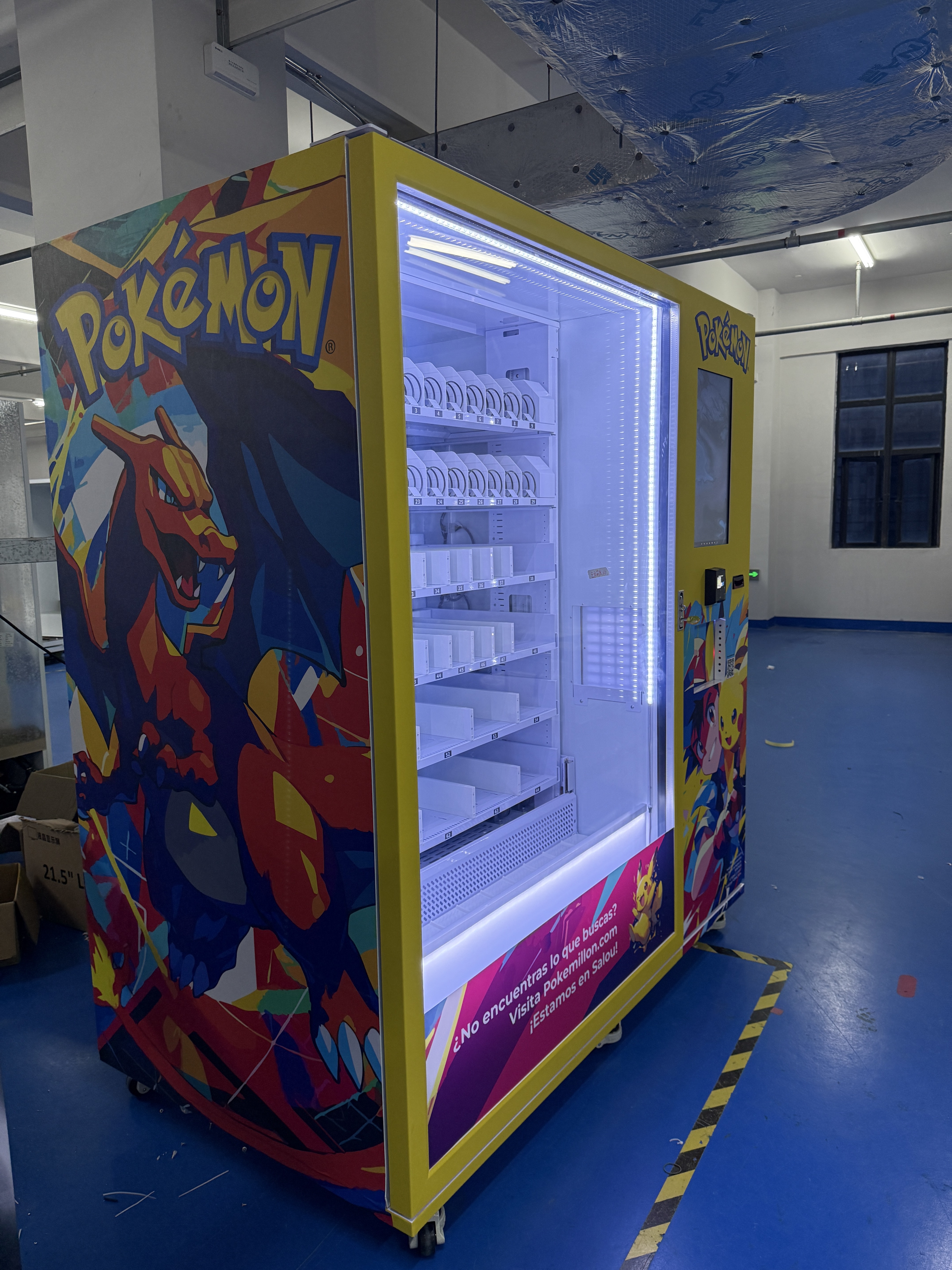 Pokémon Vending Machine Customized Graphics Nayax Card Reader Spanish UI for European Market