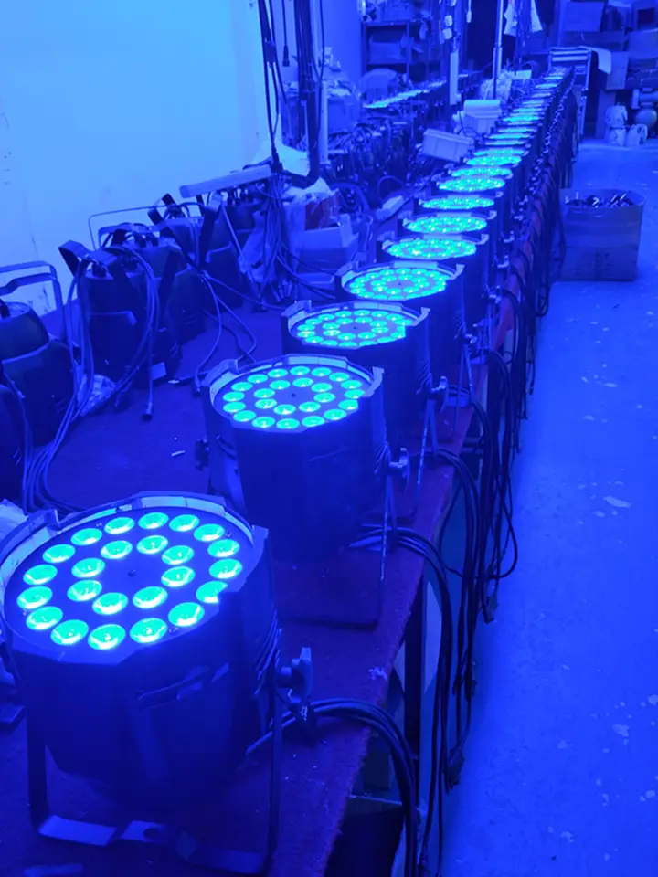 Full Color 6In1 Plastic LED PAR Light 7500K For Outdoor Stage Lighting