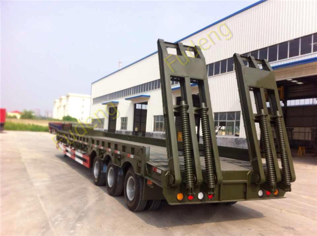 Low Bed Trailer , 3 axles 80T lowbed trailer , 4 axles 80T lowbed trailer
