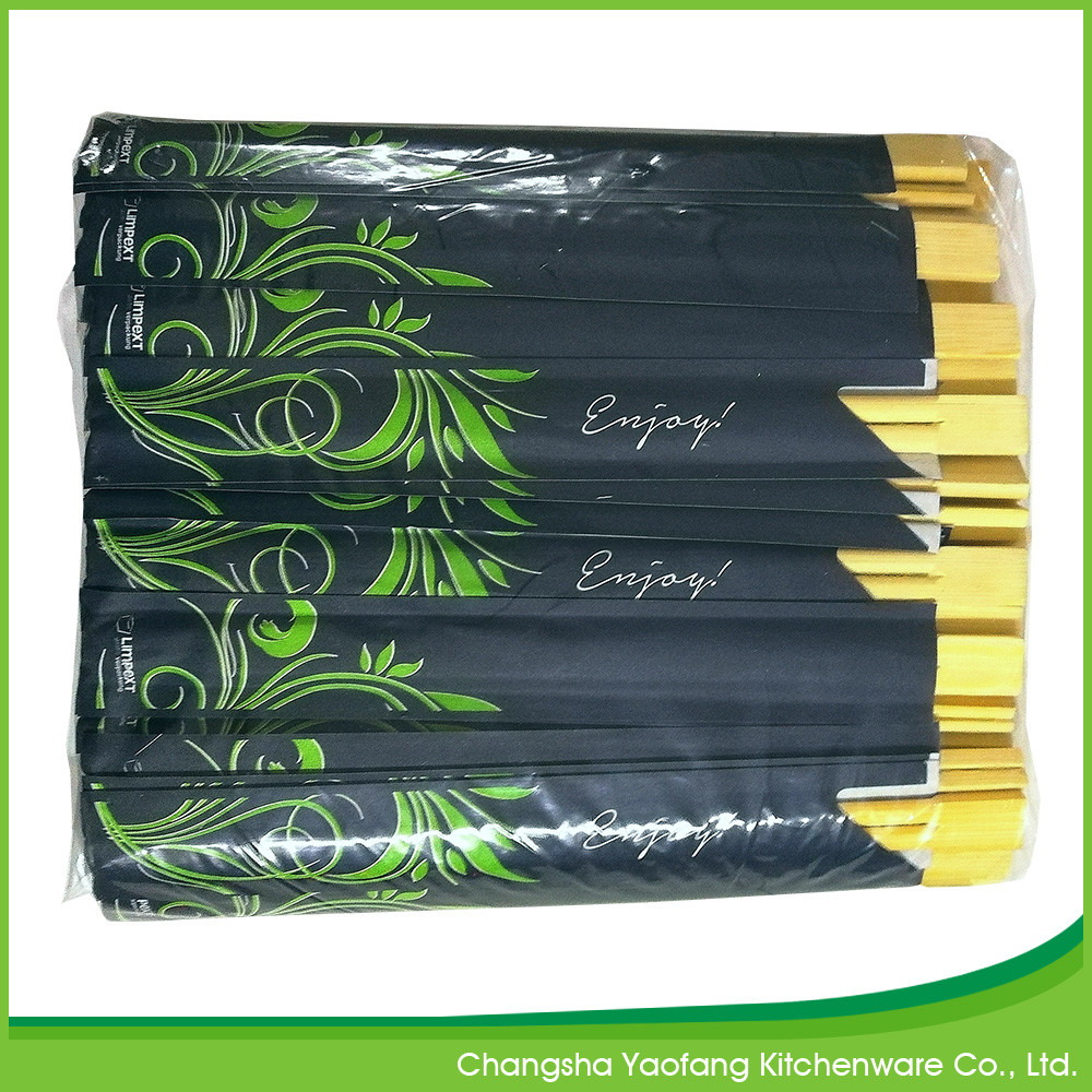 24 cm Twin Bamboo Chopsticks;Sushi Chopsticks Custom Smooth Without Glare; Open Paper Packing
