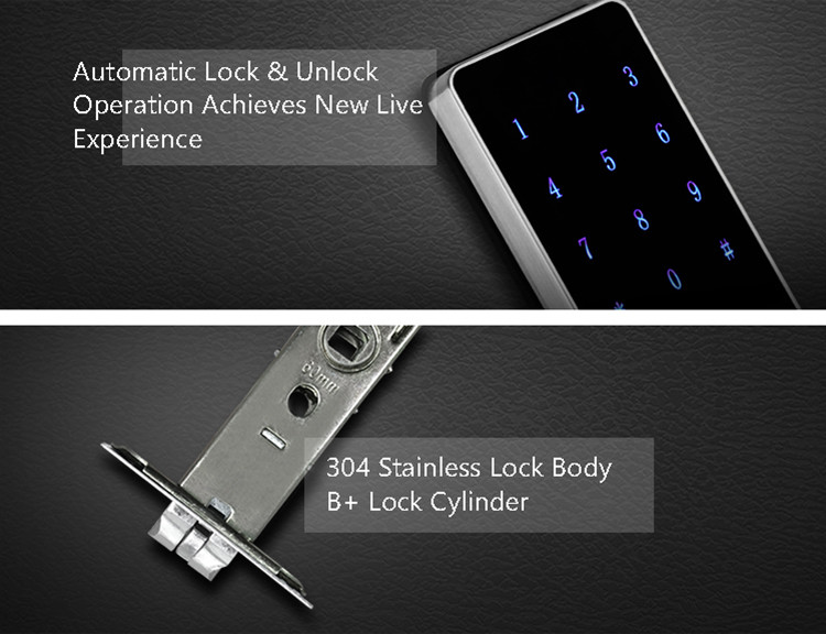 Bluetooth Password Waterproof Electronic Door Lock For Residential