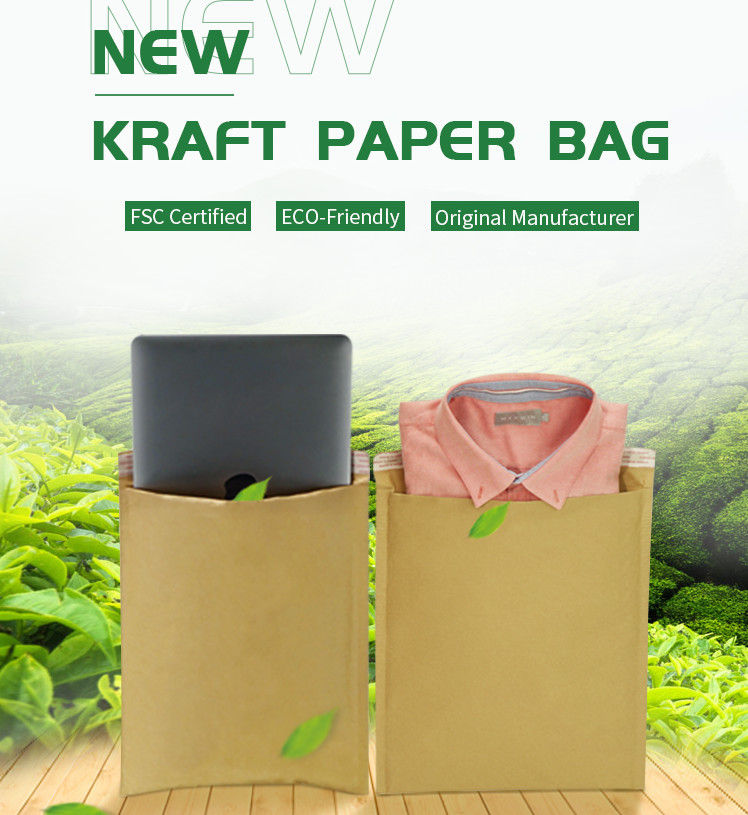 Plastic Free Biodegradable Paper Mailing Bags Honeycomb Cushion For Delivery