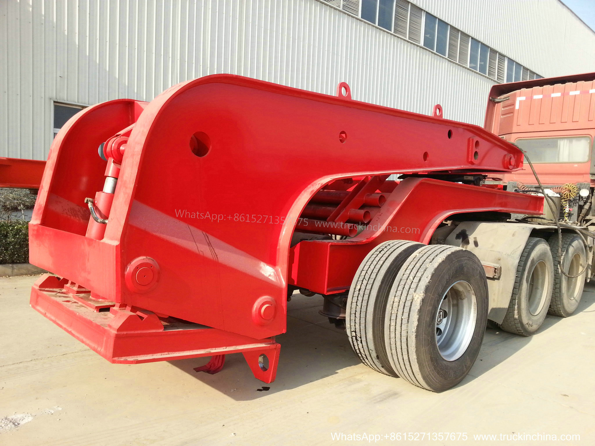 Gooseneck Lowbed Trailer Dolly for Heavy Duty Heavy Machine Lowbed Semi Trailer 80 ton 100Ton WhatsApp:8615271357675