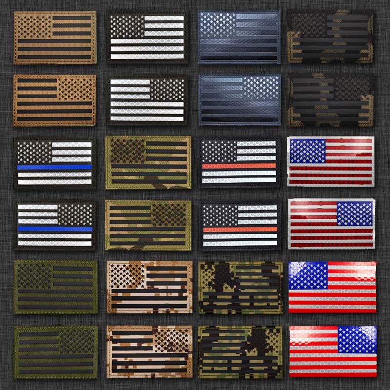 3M Ir Reflective Patches Sew On Morale Tactical Hooked Applique​
