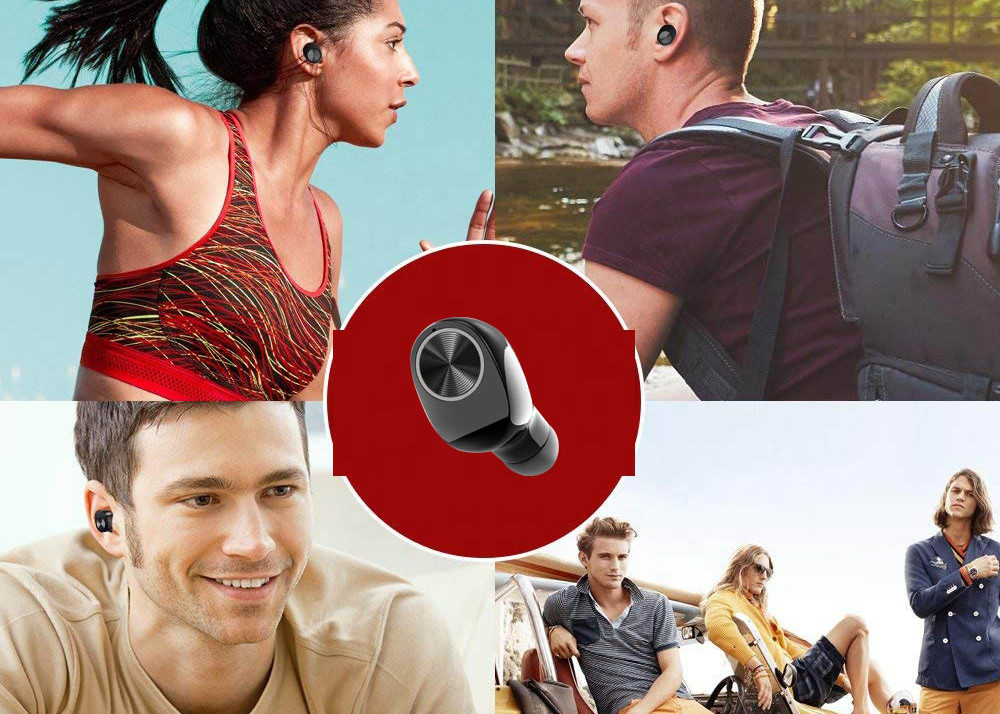 Automatic Pairing Bluetooth Stereo Earphone , Smatphone Wireless Music Earphone