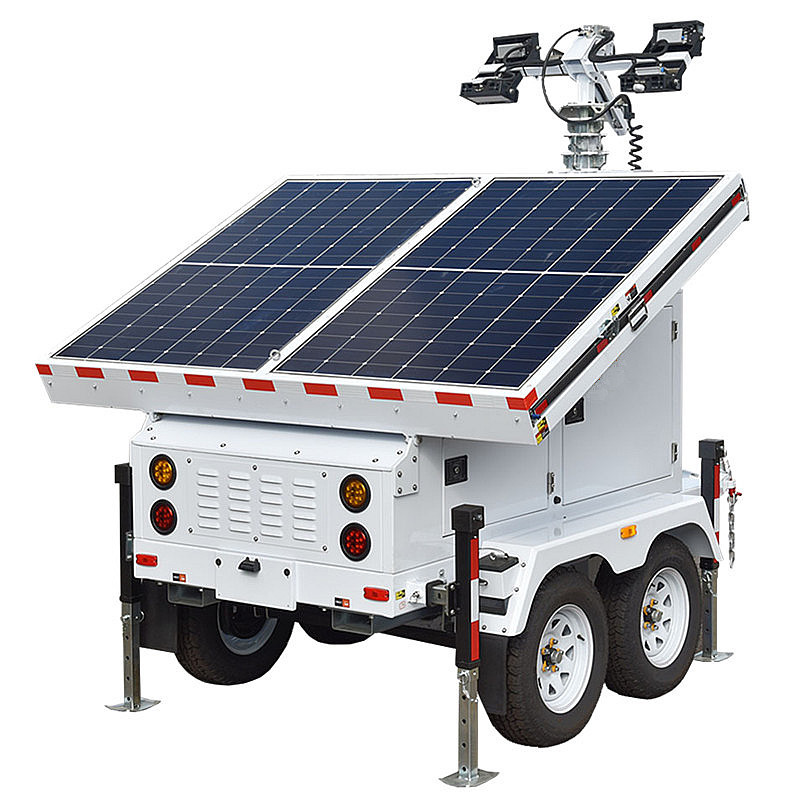 Industrial Light Tower 96000Lms LED Mobile Light Tower Events Solar Light Tower