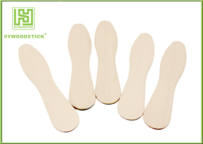 Eco - Friendly Birch Wooden Ice Cream Spoons Customized Logo And Package