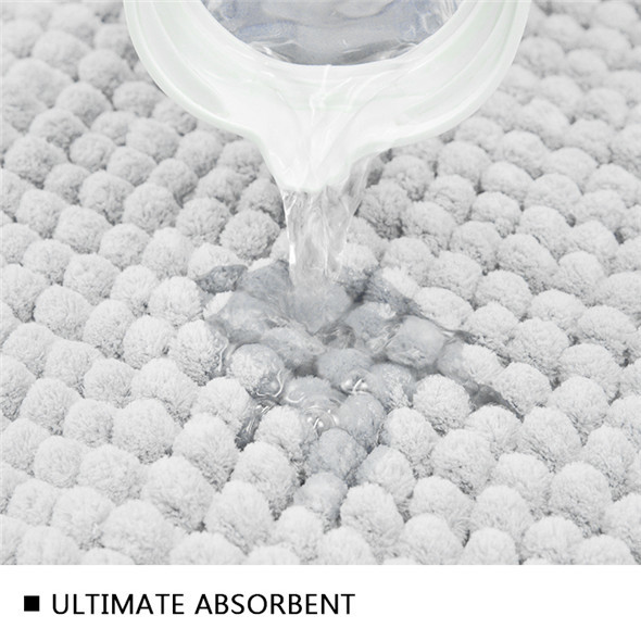 100 % Polyester OEM Non Slippery Bathroom Mat For Toilet Floor