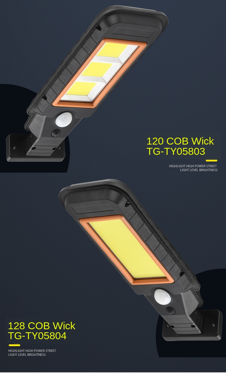 Outdoor 100COB 210COB 25W Pole Solar Street Light With 2400mAH Battery