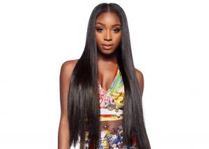Buy cheap Natural Straight Real Hair Colored Hair Wigs , Full Lace Front Wigs For Black Women product
