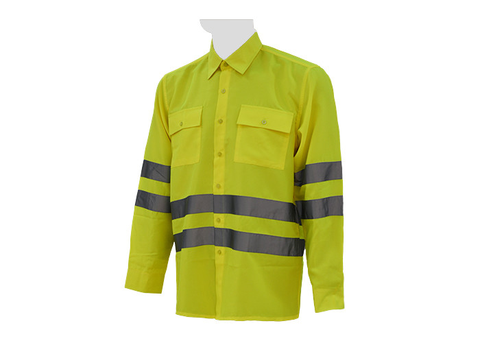 100% Polyester Safety Work Clothes Reflective Safety Wear Multi Pockets