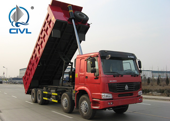 HOWO 8x4 Heavy Duty Dump Truck 50ton Tipper truck 10 wheel sand dump truck HYVA Hdraulic lifting system