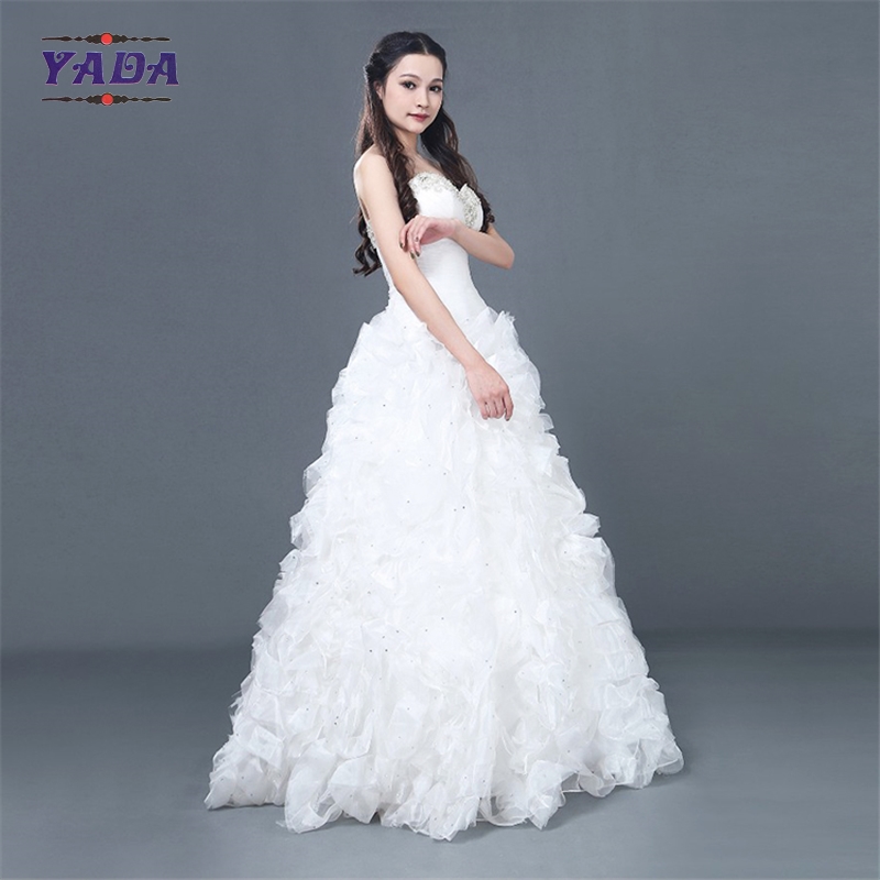 New model simple elegant handmade beaded off shoulder dress sale ball gown wedding dresses