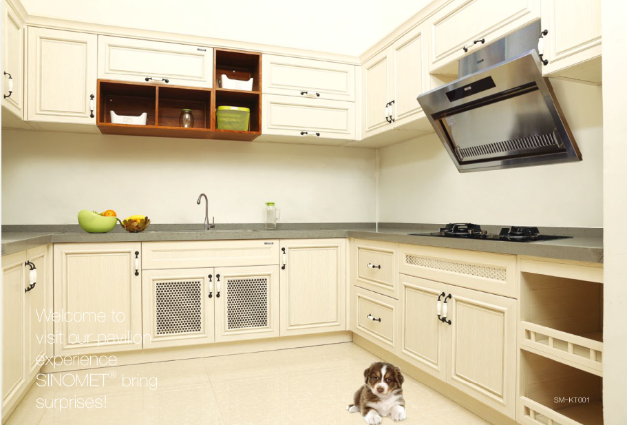 Solid Surface Aluminum Storage Cabinet Durable Aluminum Kitchen Cabinet