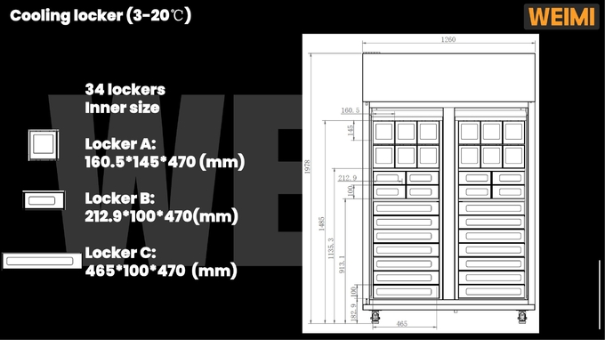 Micron Exported Globally Customized Locker Vending Machine For Eggs Cheese Fresh Flowers Vending Machine