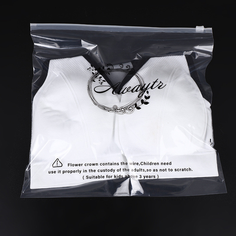 Custom Printed Matte Clear Plastic Zip Lock Packaging Bags Reusable