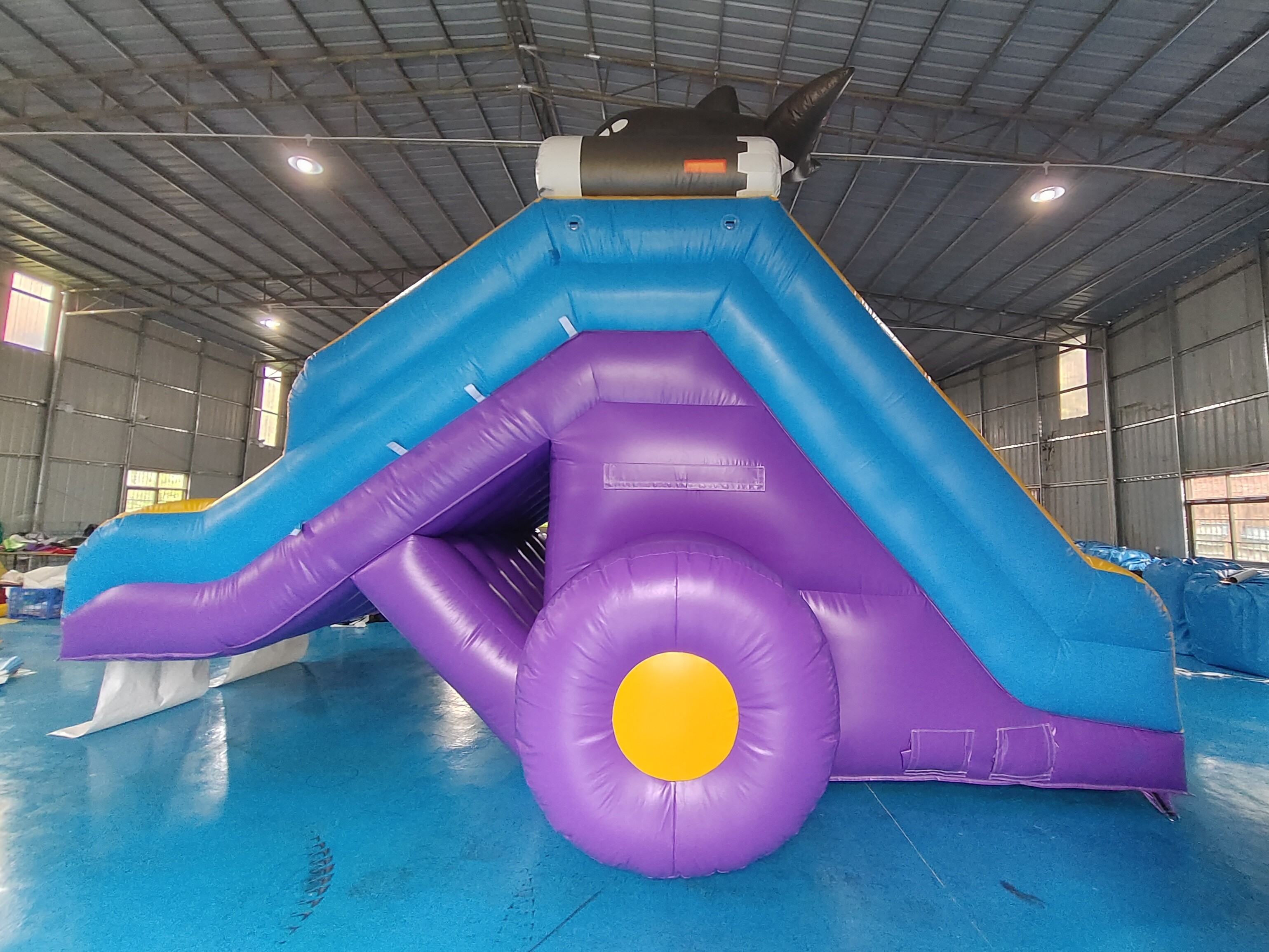 Digital Printing Inflatable Dry Slide Castle Double Slides Inflatable Giant Slides Shark Cartoon For Kids And Adults