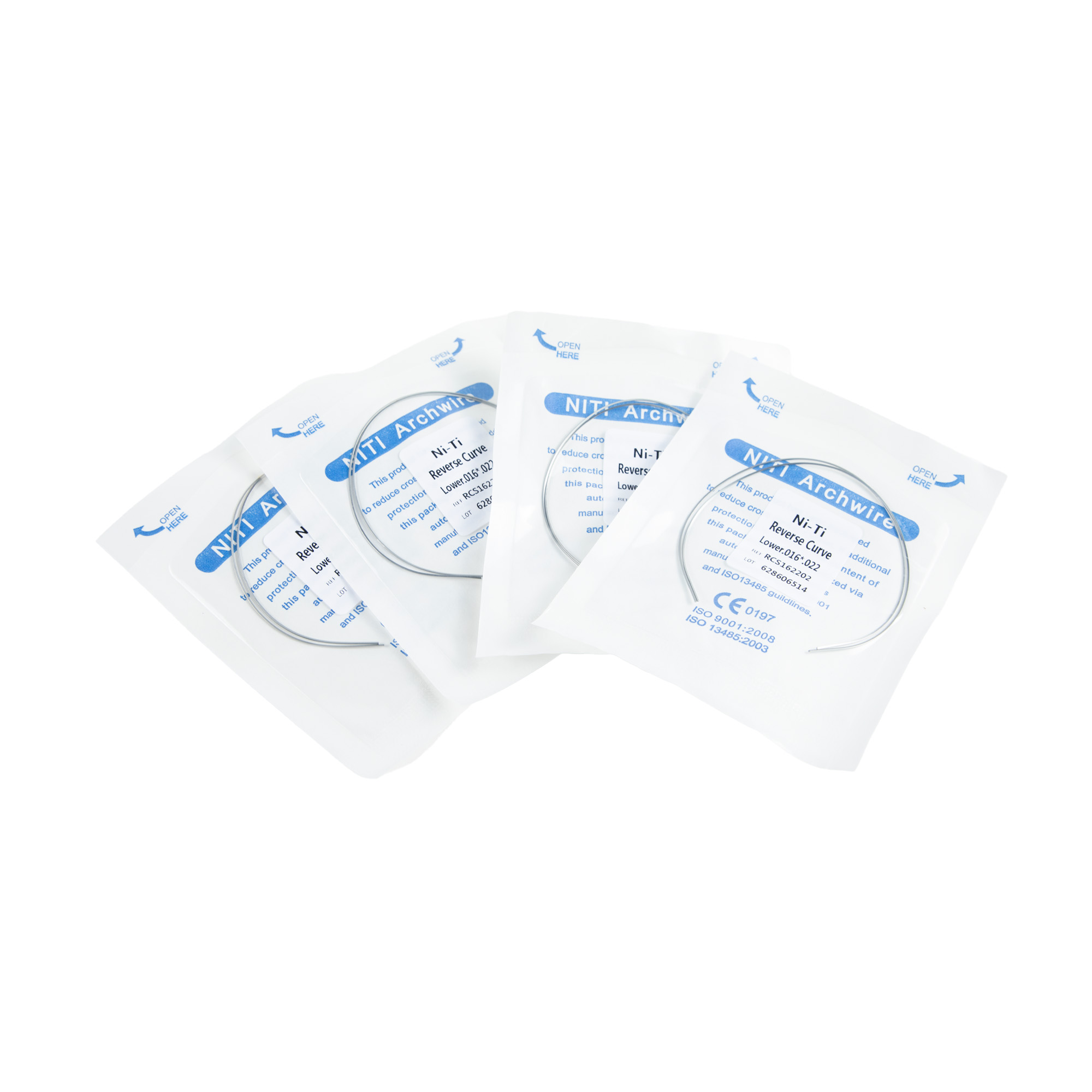 NiTi Rectangular Wires for Orthodontic Treatment Reverse Curve Design and CCC Certification