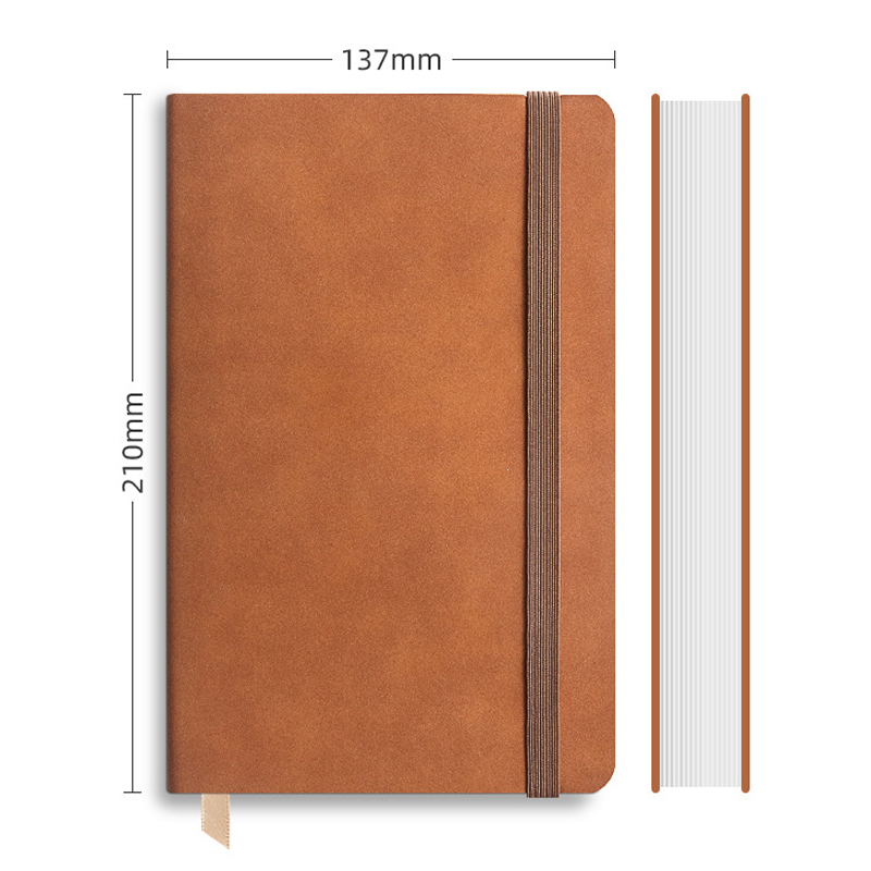 Reusable Soft Leather Notebook A5 Dotted 137mm Width Multi Colors