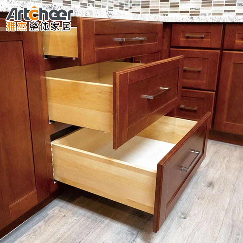 Spacious Kitchen Cabinets Set with American Style Wooden Design and MDF Door Material