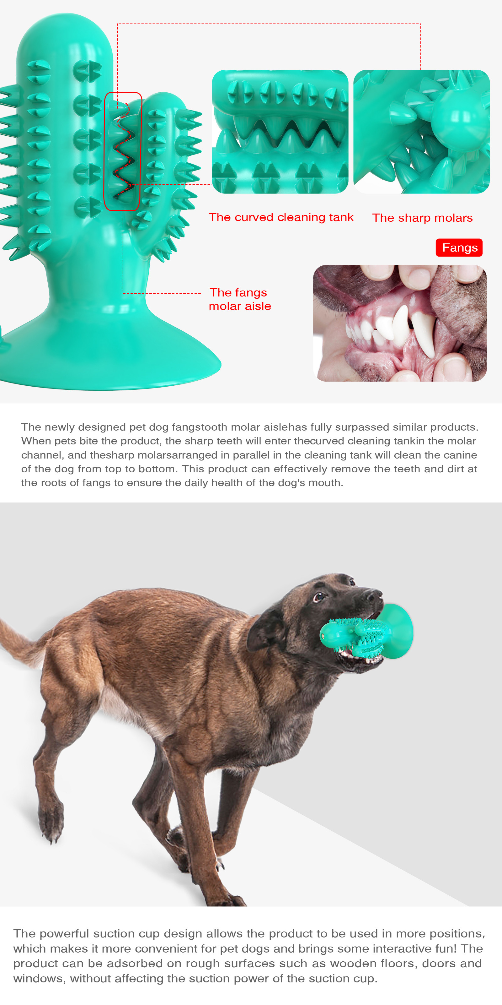 TPR Interactive Pet Toys Toothbrush Molar Puppy Teeth Cleaning Toy 125g ODM